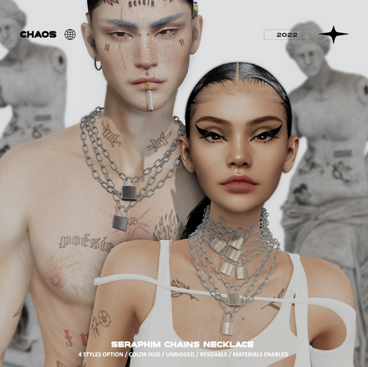 CHAOS. seraphim chains necklace