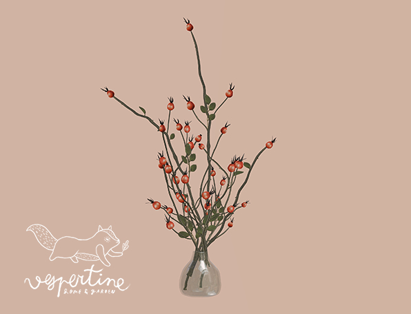 {vespertine} rosehip arrangements