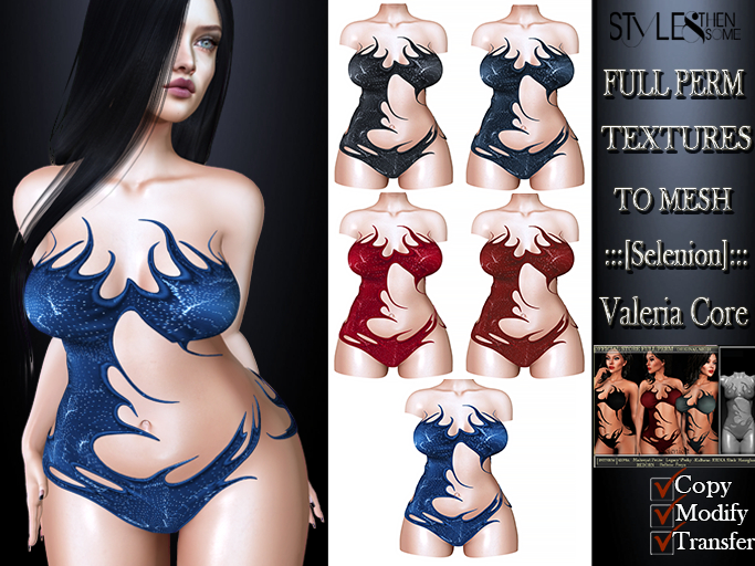 STYLES -:::[Selenion]::: " Tessa "- TEXTURE FULL PERM -Fatpac