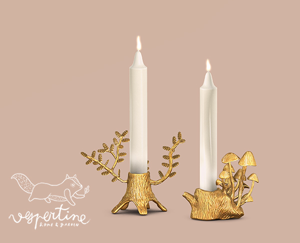 {vespertine} woodland candleholders