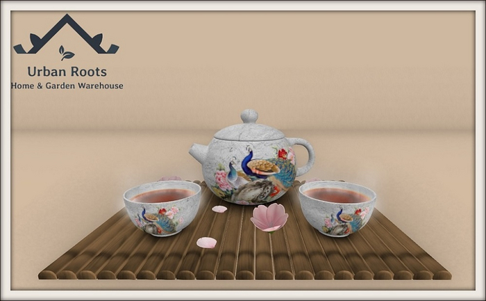 UR Chinese Peacock Tea Set 