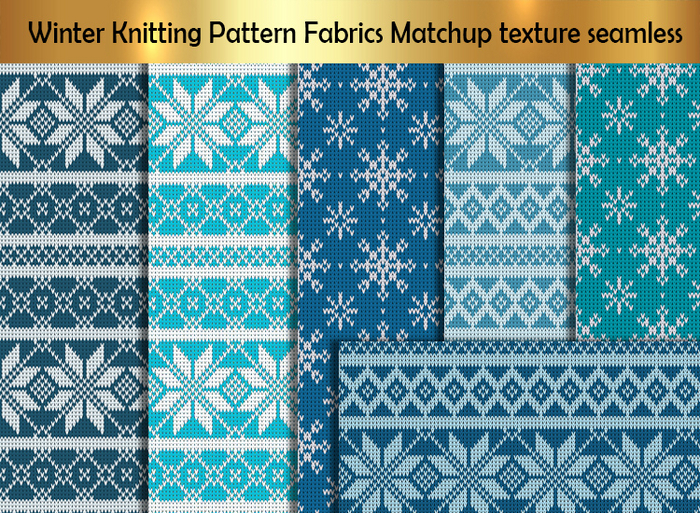 Winter Knitting Pattern Fabrics Matchup texture seamless