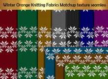 Vibrant Winter Snow Knitting Fabrics Matchup texture seamless