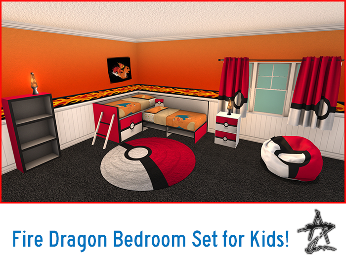 [AZ KIDZ] Fire Dragon Bedroom Set [for Kids]