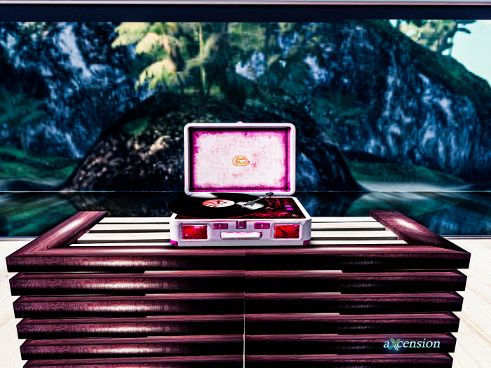 aX: Cute Record Player Pink Rare