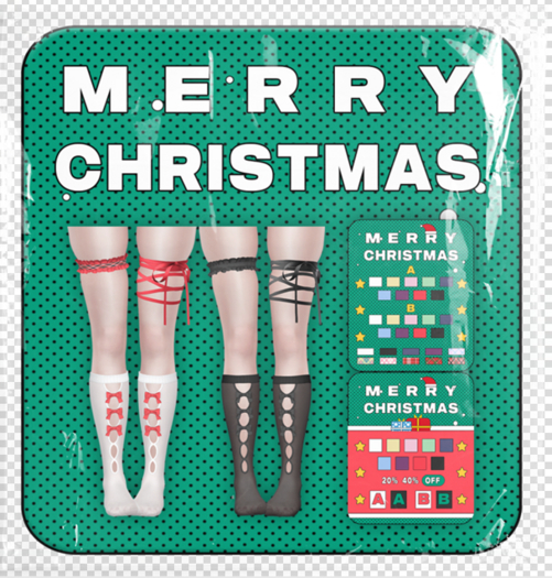 HARU_Merry Christmas Socks+Garter Set