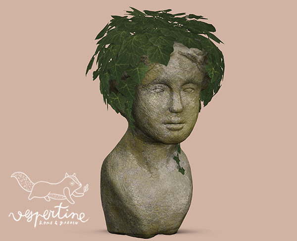 {vespertine} - head planter / lady ivy 