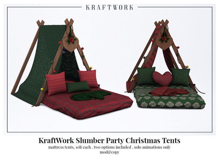 KraftWork Slumber Party Christmas Tents (Add Me)