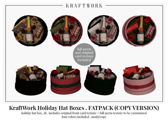 KraftWork Holiday Hat Boxes . FATPACK COPY (ADD)