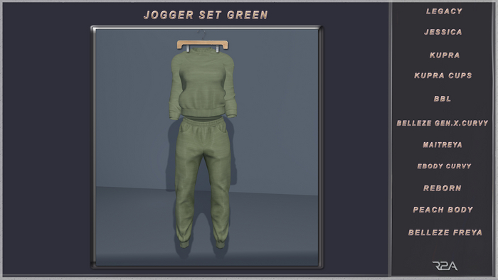 R2A- JOGGERS SET GREEN