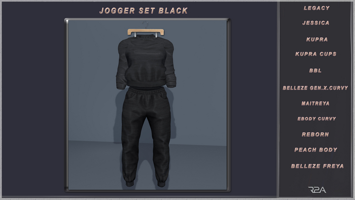 R2A- JOGGERS SET BLACK