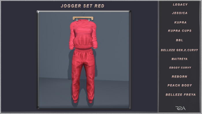 R2A- JOGGERS SET RED