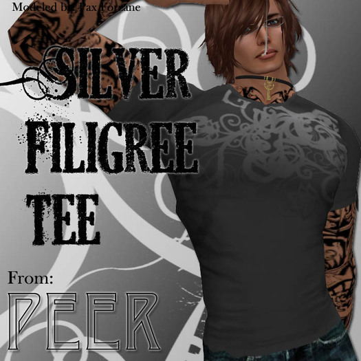 PEER Silver Filigree Tee