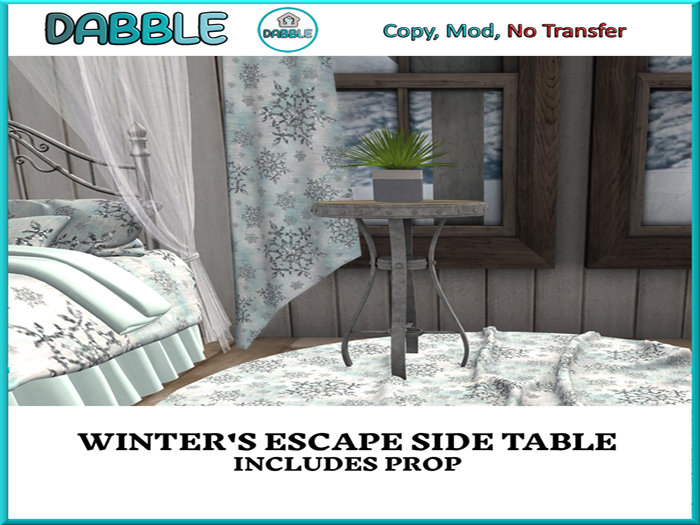 DB WINTER'S ESCAPE SIDE TABLE  ADD ME