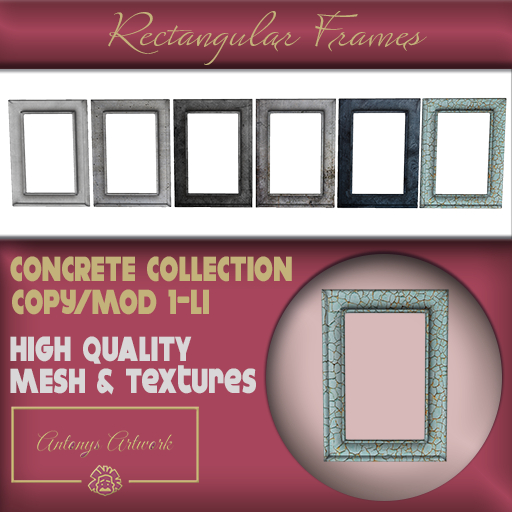 *Antonys Artwork* Rectangular Frame (Concrete Collection)