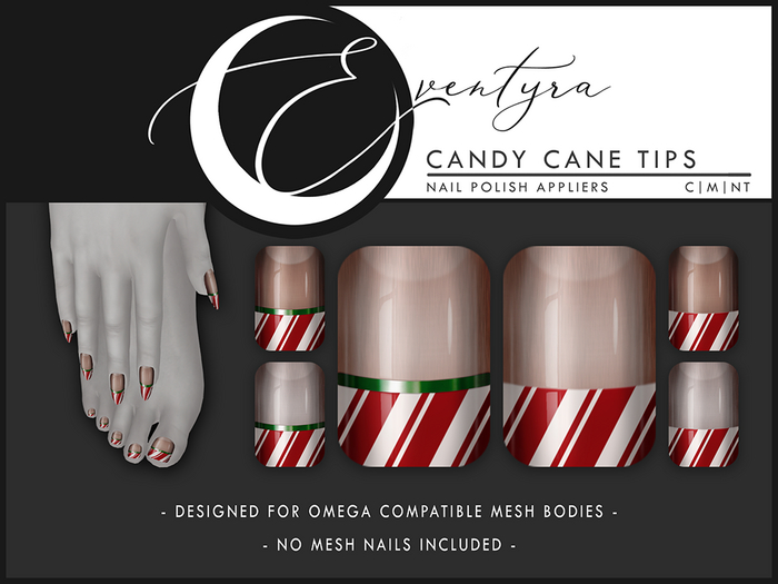 Eventyra - Omega Nail HUD - Candy Cane Tips