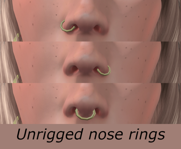 unrigged Nose Rings
