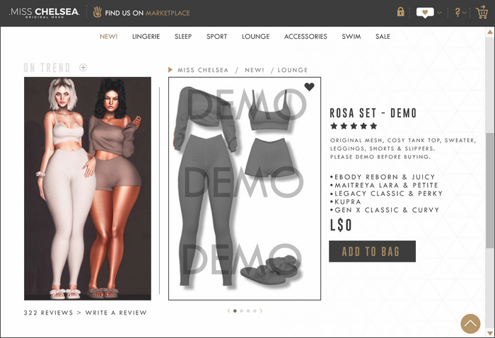 .miss chelsea. DEMO Rosa Set