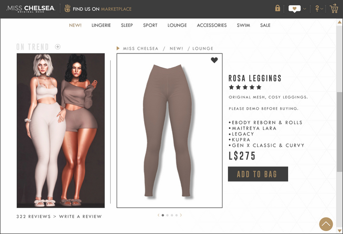 .miss chelsea. Rosa Leggings Mocha