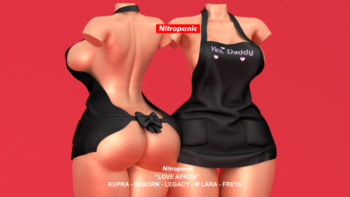 Nitropanic_Love Apron BLACK (ADD)