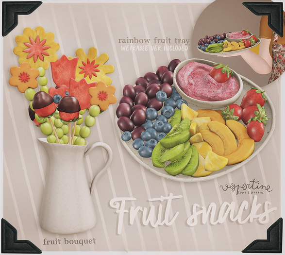 {vespertine} - rainbow fruit selection tray.