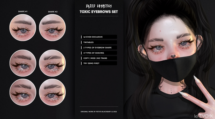Dazed. Toxic Eyebrows Set - lel EVOX BOM