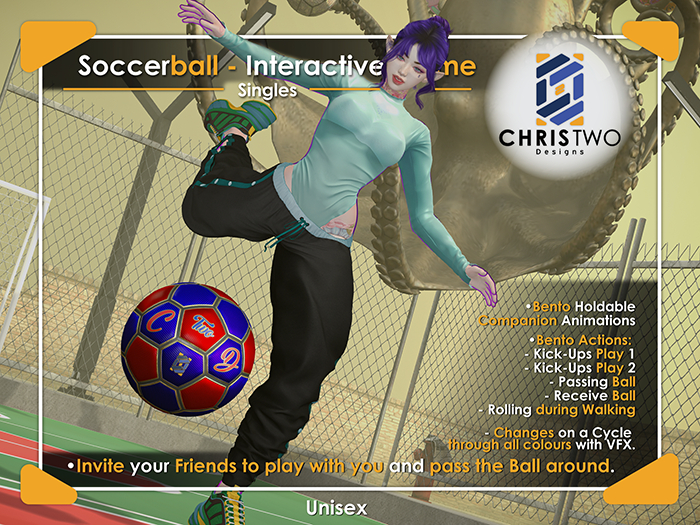 Soccerball - Red/Blue - [Chris Two Designs]