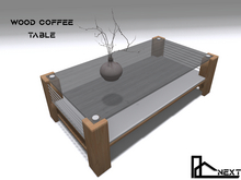 ![NXT];//  wood coffee table stand (Brown)