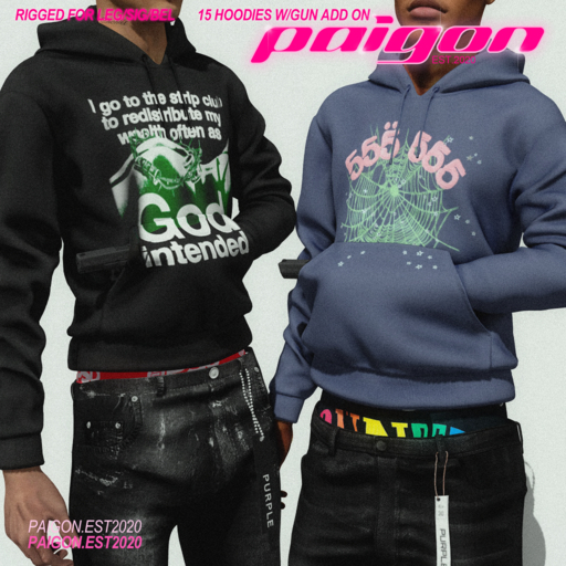 #P CEE HOODIES W/GUNS FP