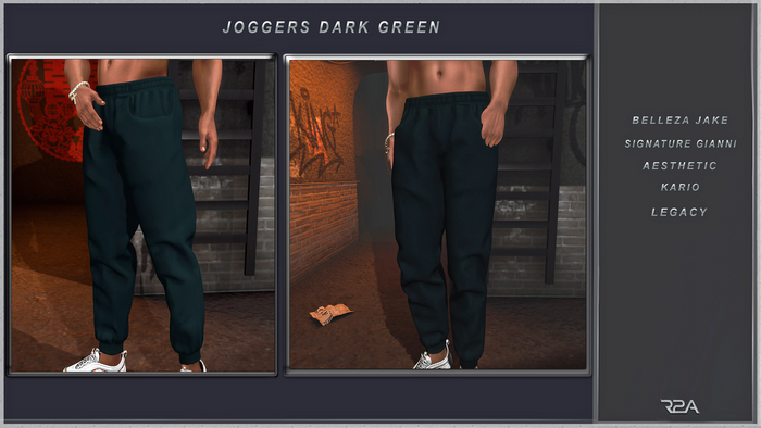 R2A-JOGGERS DARK GREEN