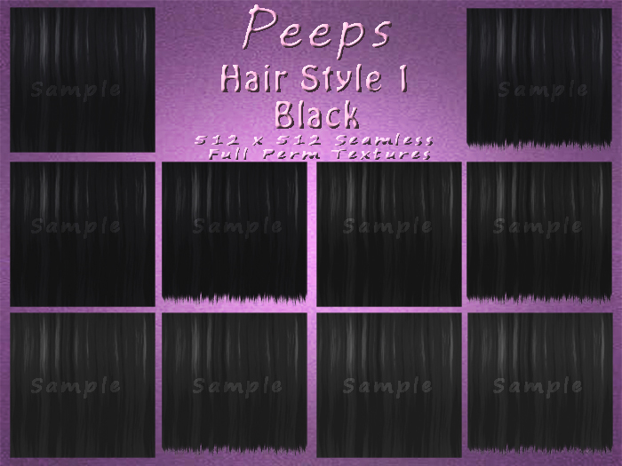 Peeps Textures Hair Style 1 Black