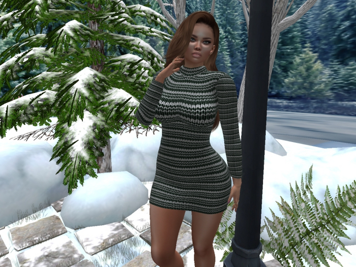 *Fjuni* Dress Knit Striped v2