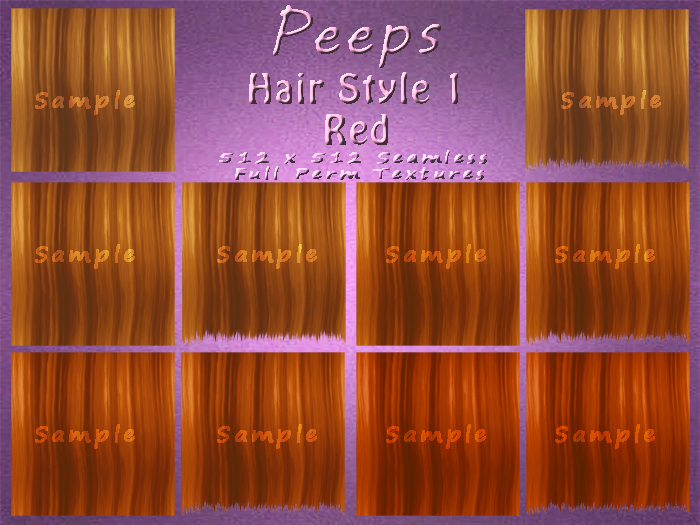 Peeps Textures Hair Style 1 Red