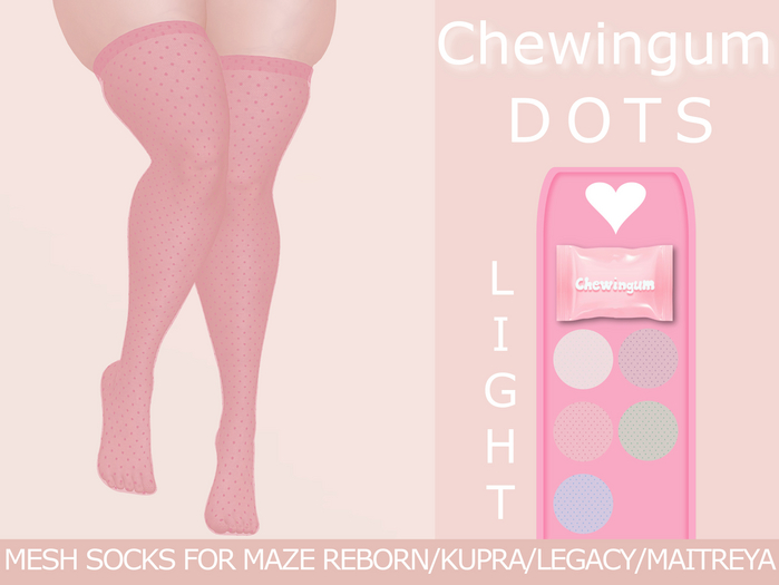 Chewingum DOTS SOCKS LIGHT RB/KP/LG/MT BOX