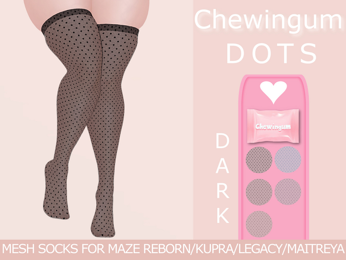 Chewingum DOTS SOCKS DARK RB/KP/LG/MT BOX