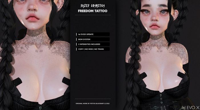 DAZED. Freedom Chest Tattoo - BOM