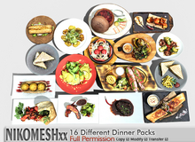 ::NIKOMESH::Full Permission 16 Different Dinner Packs