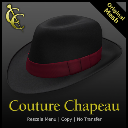 CC Gotham Fedora {Black-Red}