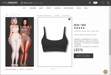 .miss chelsea. Rosa Tank Black