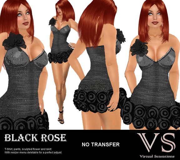 (VS) BLACK ROSE - ELEGANT DRESS