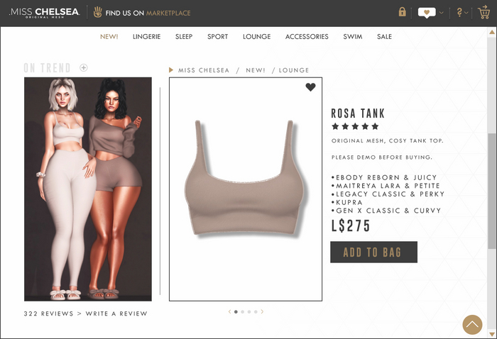 .miss chelsea. Rosa Tank Nude