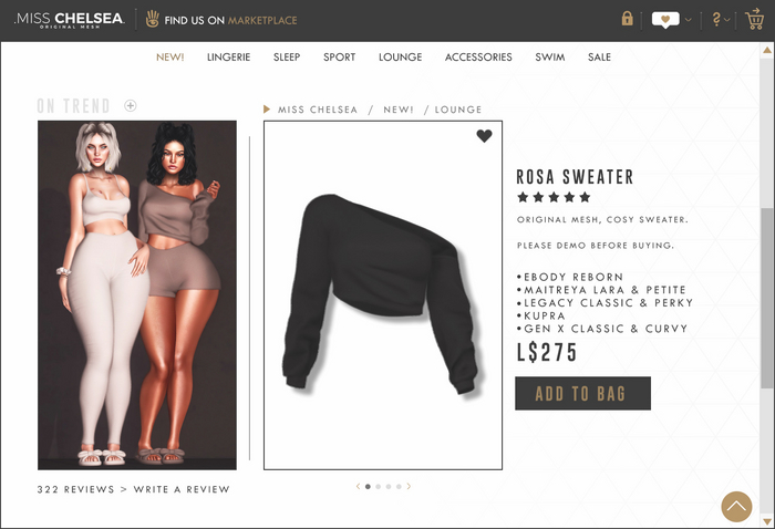 .miss chelsea. Rosa Sweater Black