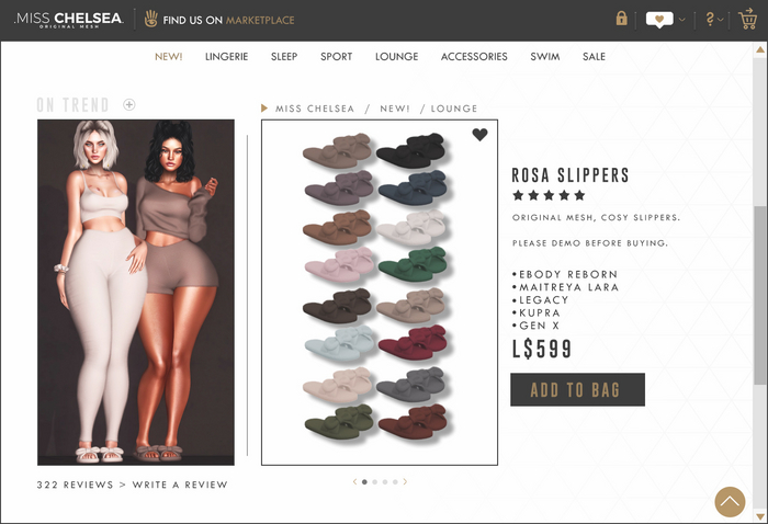 .miss chelsea. Rosa Slippers Fatpack