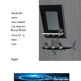 shark shelf set black/White-Box LI=5