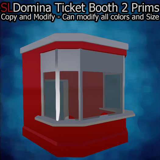 SLDomina Ticket Booth 2 Prims - Copy and Modify