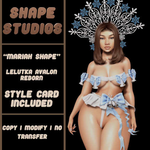 #SHAPESTUDIOS - MARIAH SHAPE //  LELUTKA AVALON / EBODY REBORN