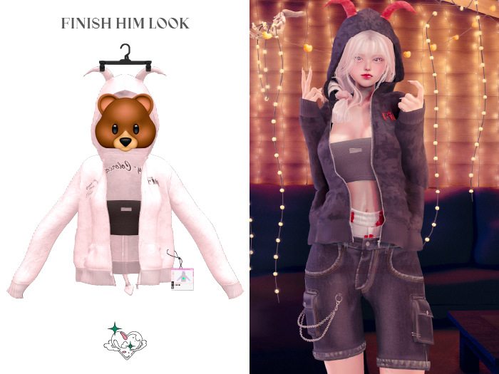 .:Fio's - Finish Him Hoodie - set1:.