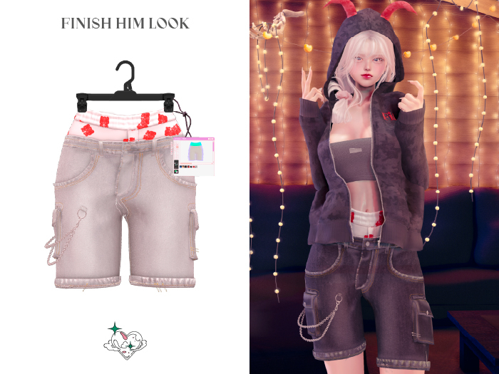 .:Fio's - Finish Him Shorts - set1:.