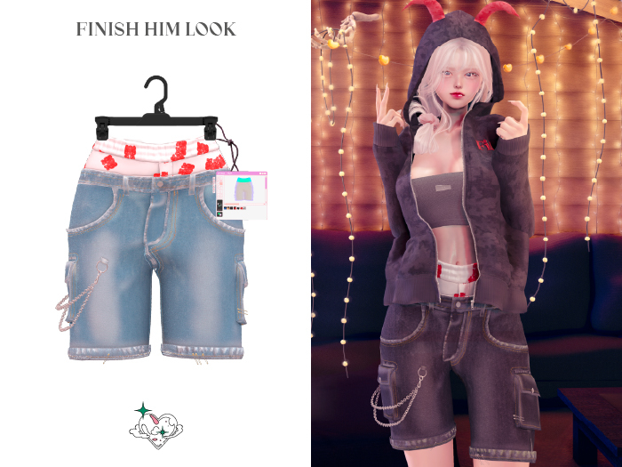 .:Fio's - Finish Him Shorts - set4:.
