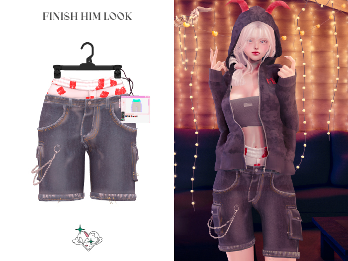 .:Fio's - Finish Him Shorts - set7:.
